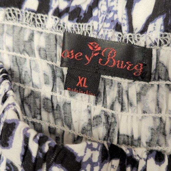 Strapless Smocked Jumpsuit Romper Black and White - Size M, Size XL - Picture 8 of 16